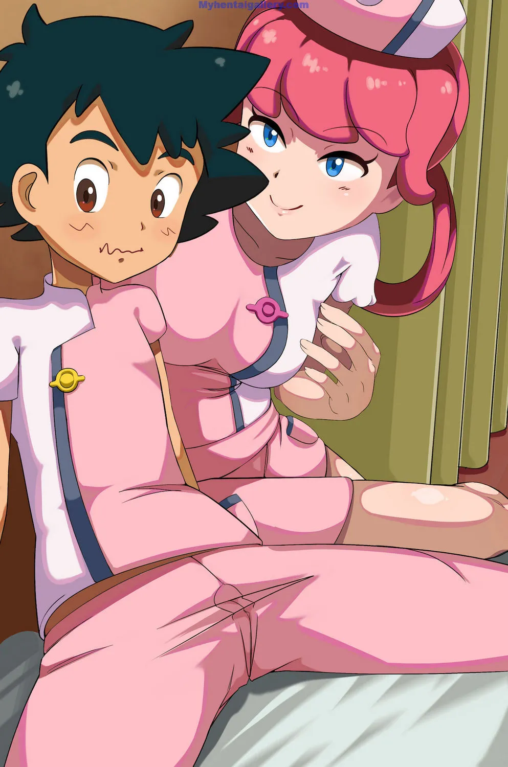 Nurse Joy x Ash porno comics