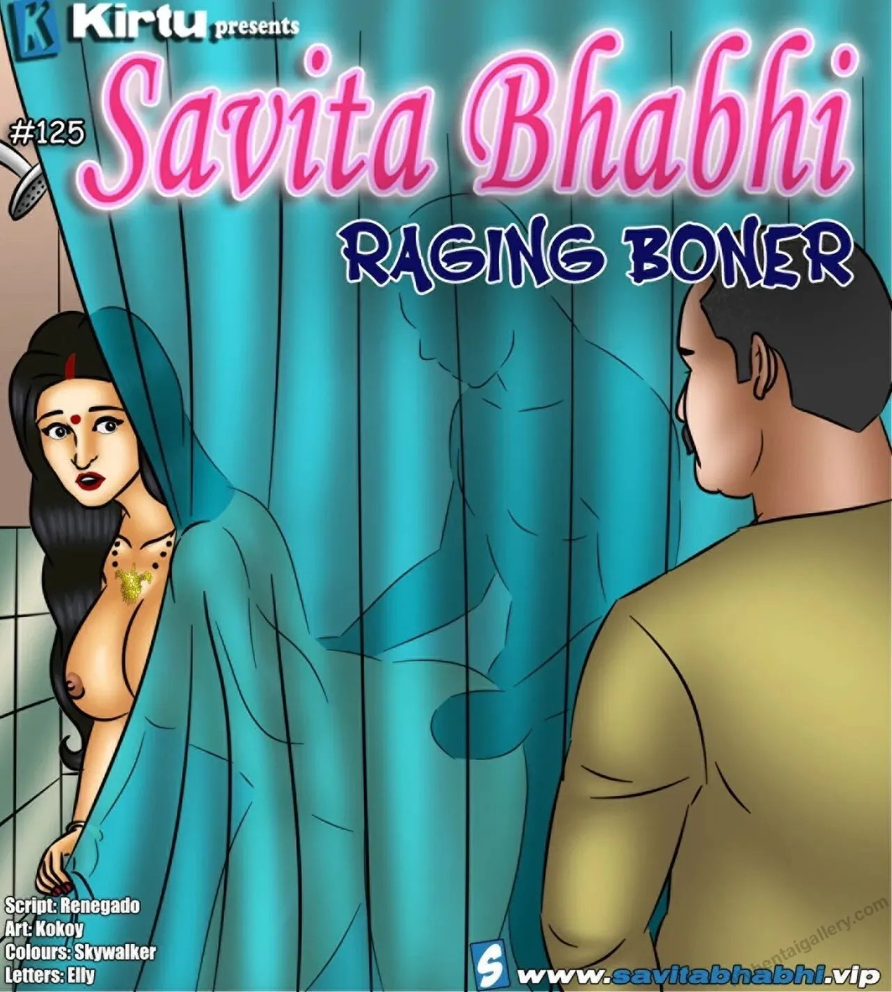 Savita Bhabhi 125 - Raging Boner porno comics Cover