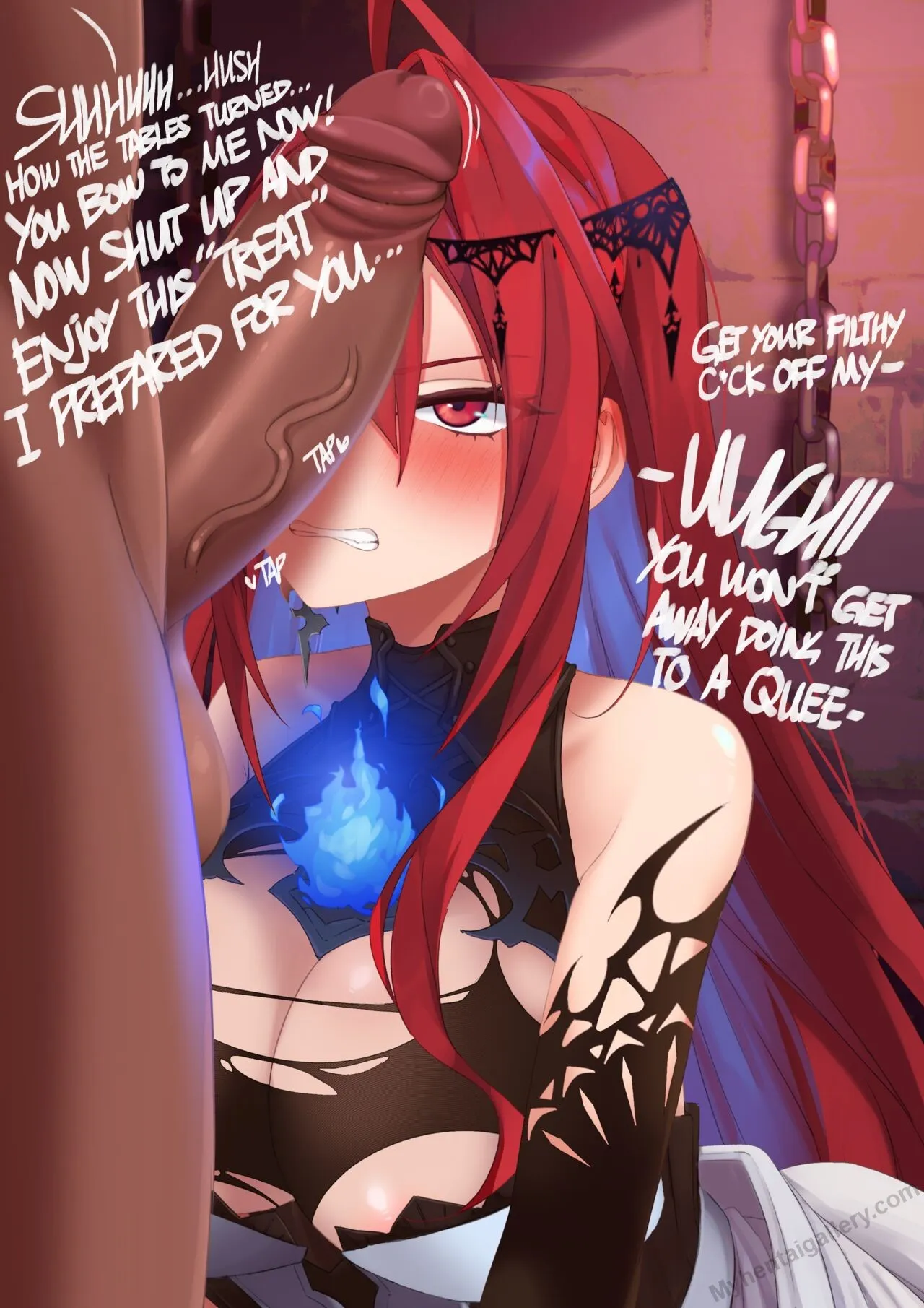 The Queen Submits And Is Deepthroated By A Massive Cock porno comics Cover