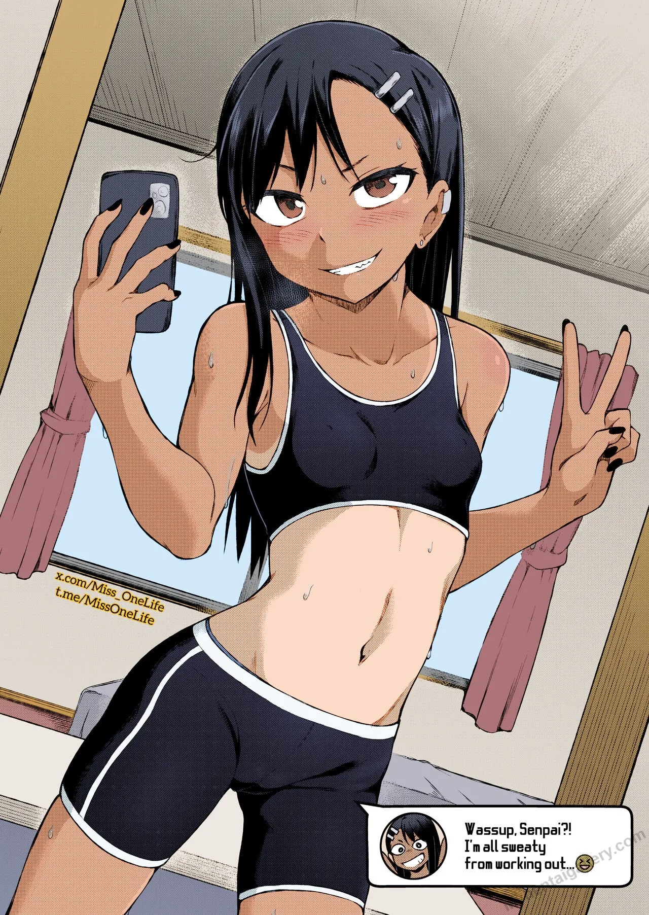 Nagatoro's Selfie Whore Diary porno comics Cover
