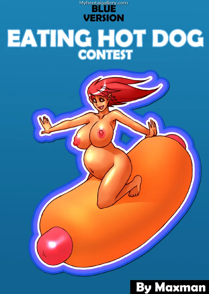 Eating Hot Dog Contest (Blue Version) porno comics Cover