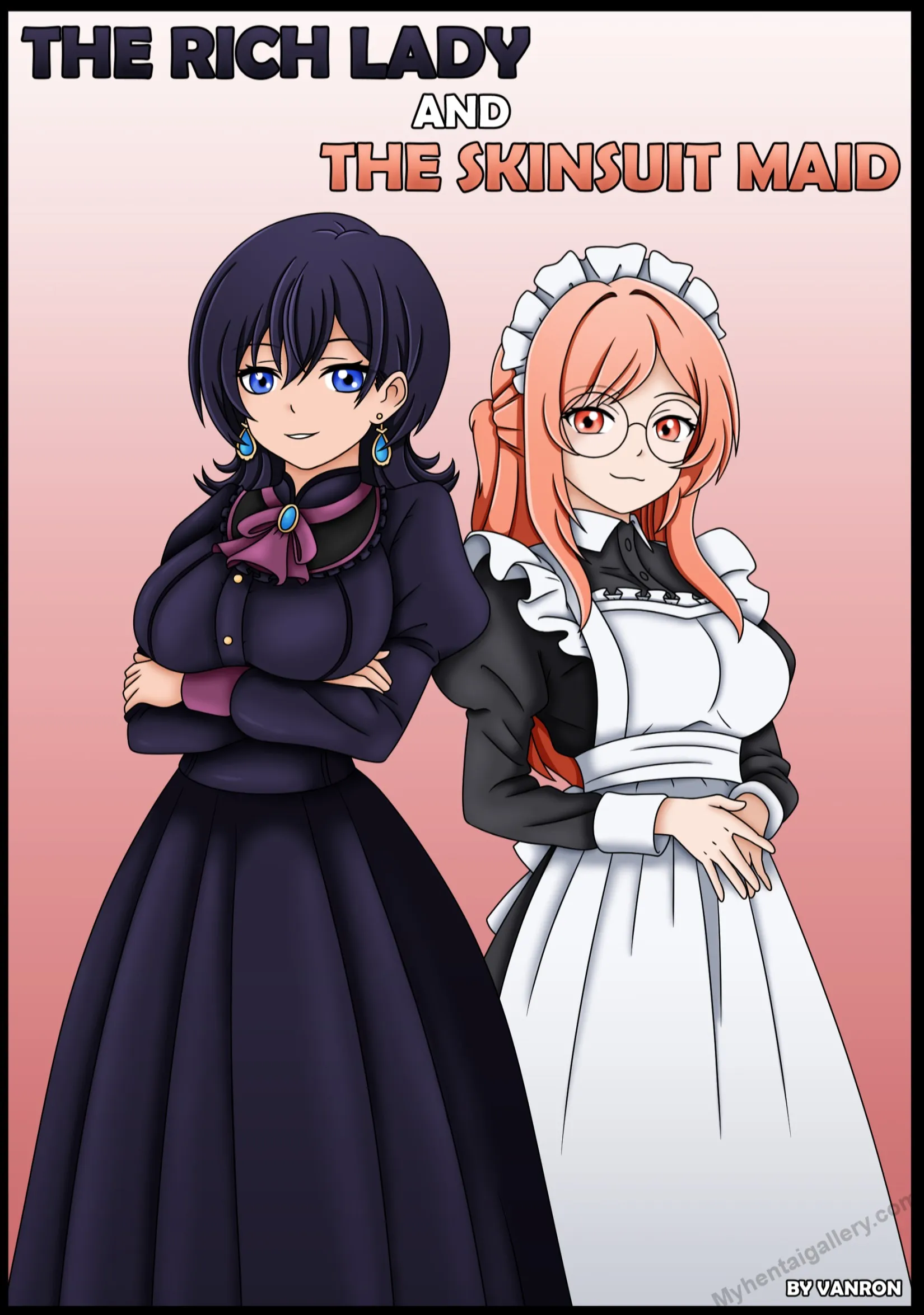 The Rich Lady And The Skinsuit Maid porno comics Cover