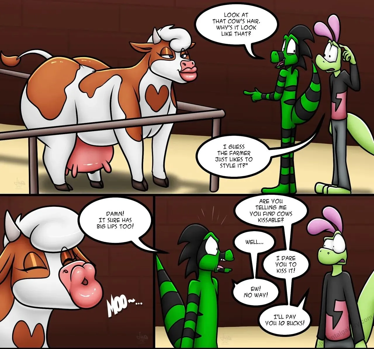 Kiss The Cow porno comics Cover