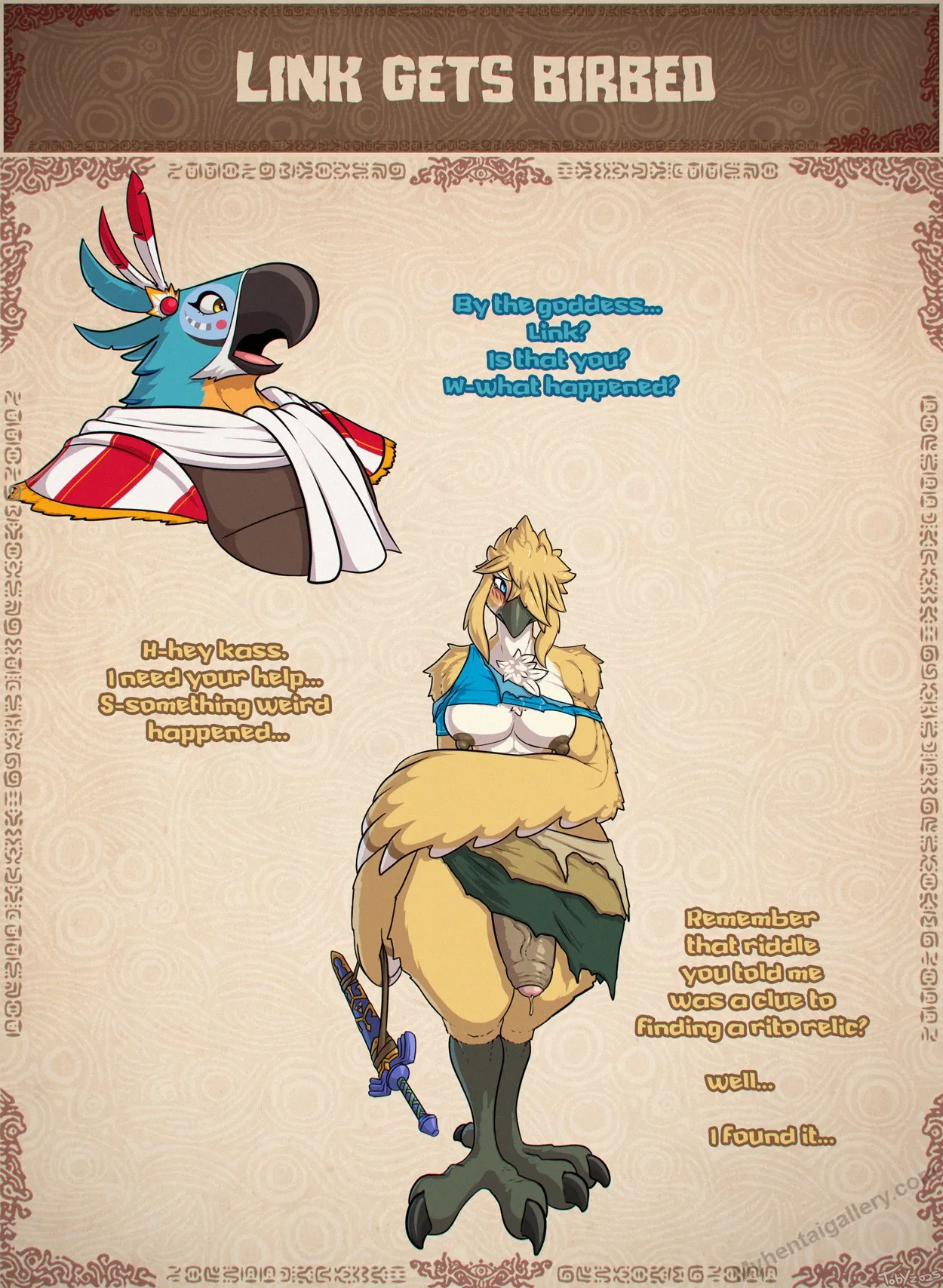 Link Gets Birbed porno comics