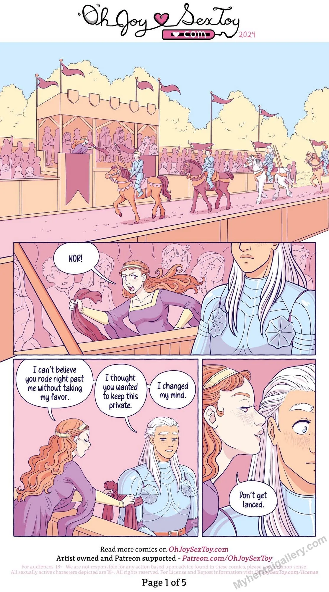 The Joust porno comics Cover