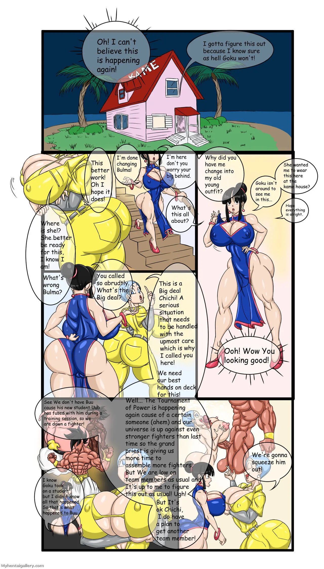 Bulma And Chi Chi Tag Team porno comics Cover