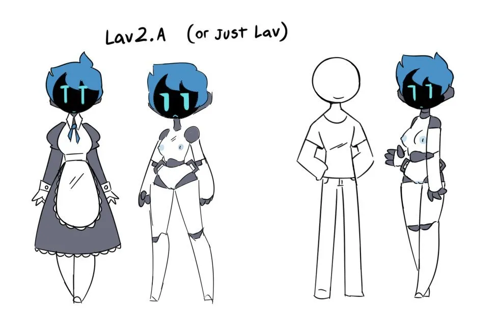 Lav - The Customizable Android Maid porno comics Cover