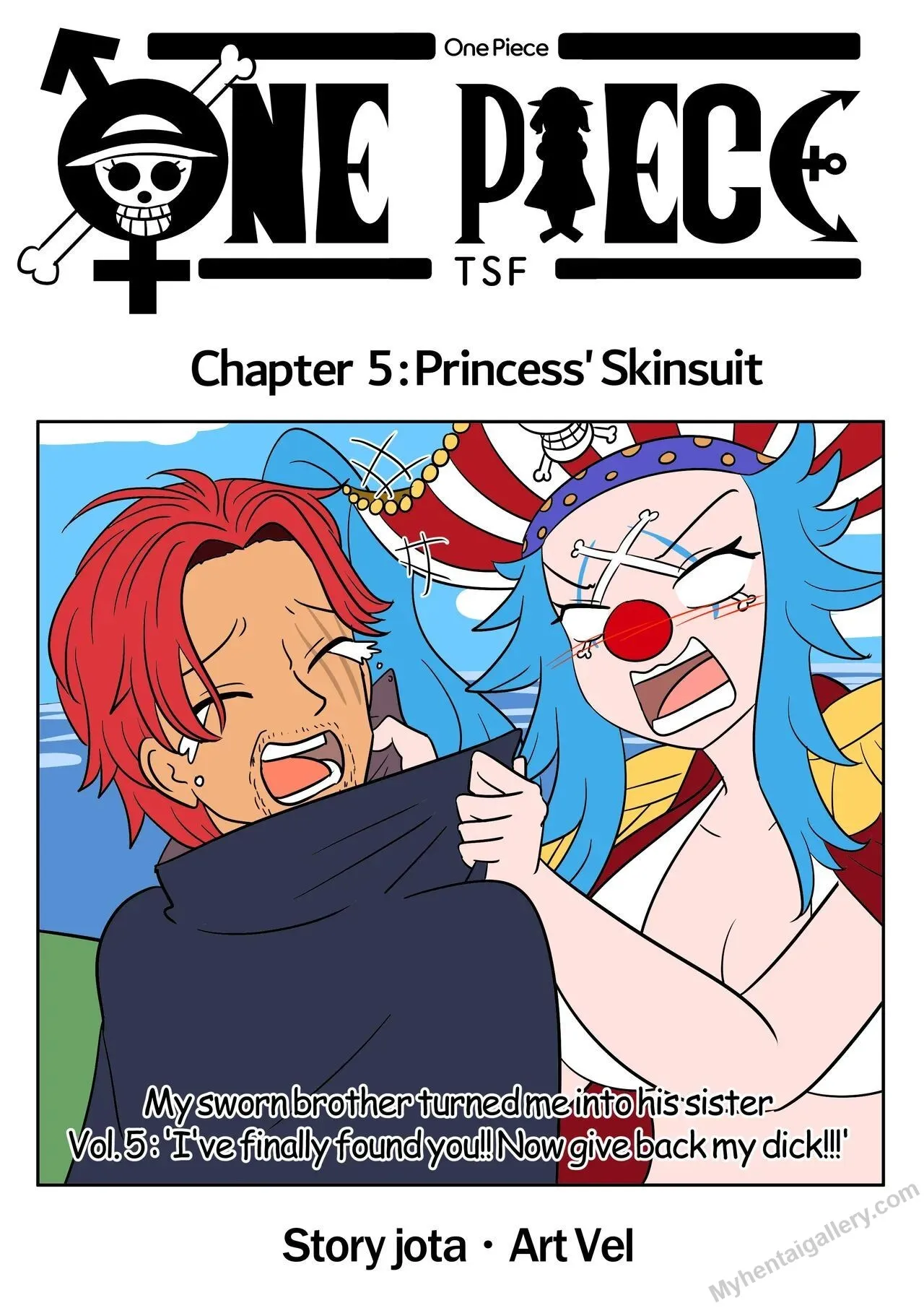 One Piece TSF 5 - Princess' Skinsuit porno comics Cover