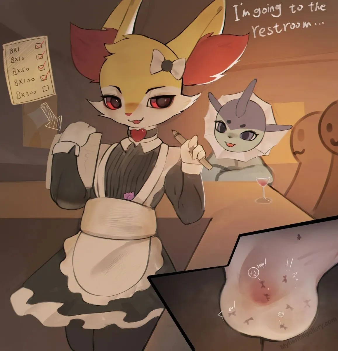 Braixen's Condom Play porno comics