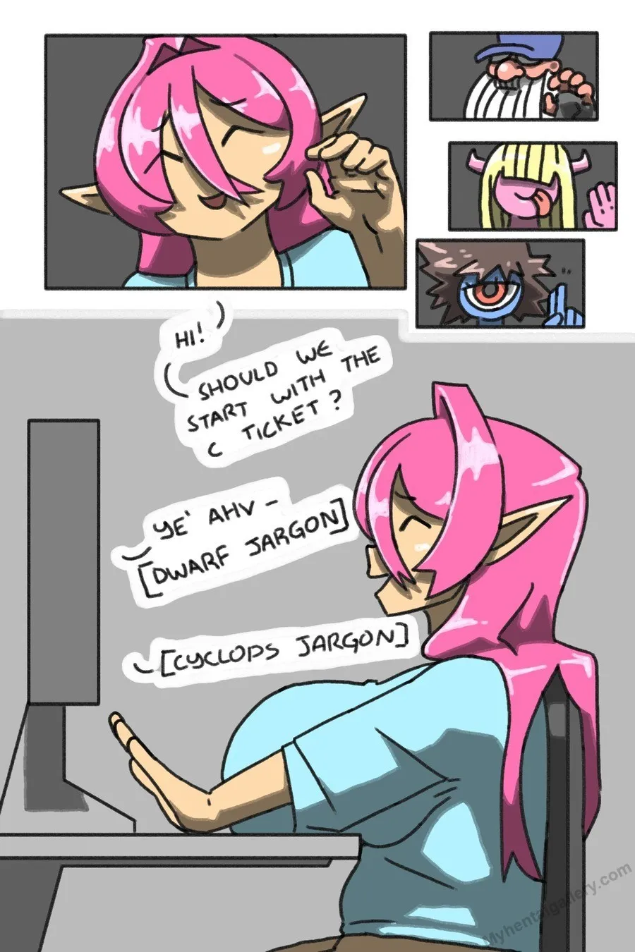 Work From Home Elf porno comics Cover