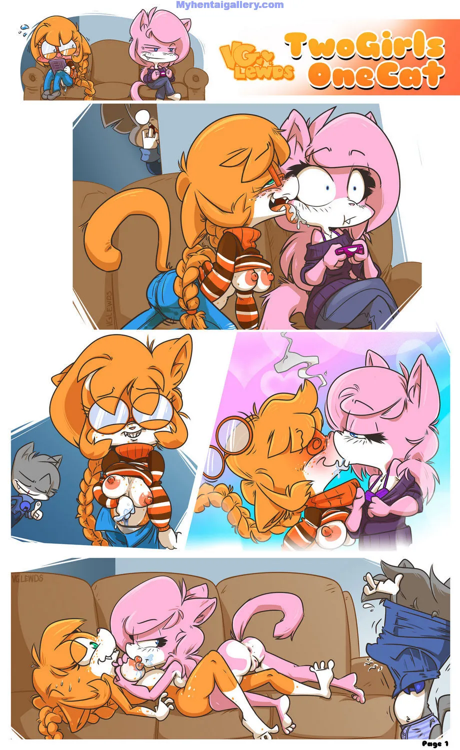 Two Girls One Cat porno comics