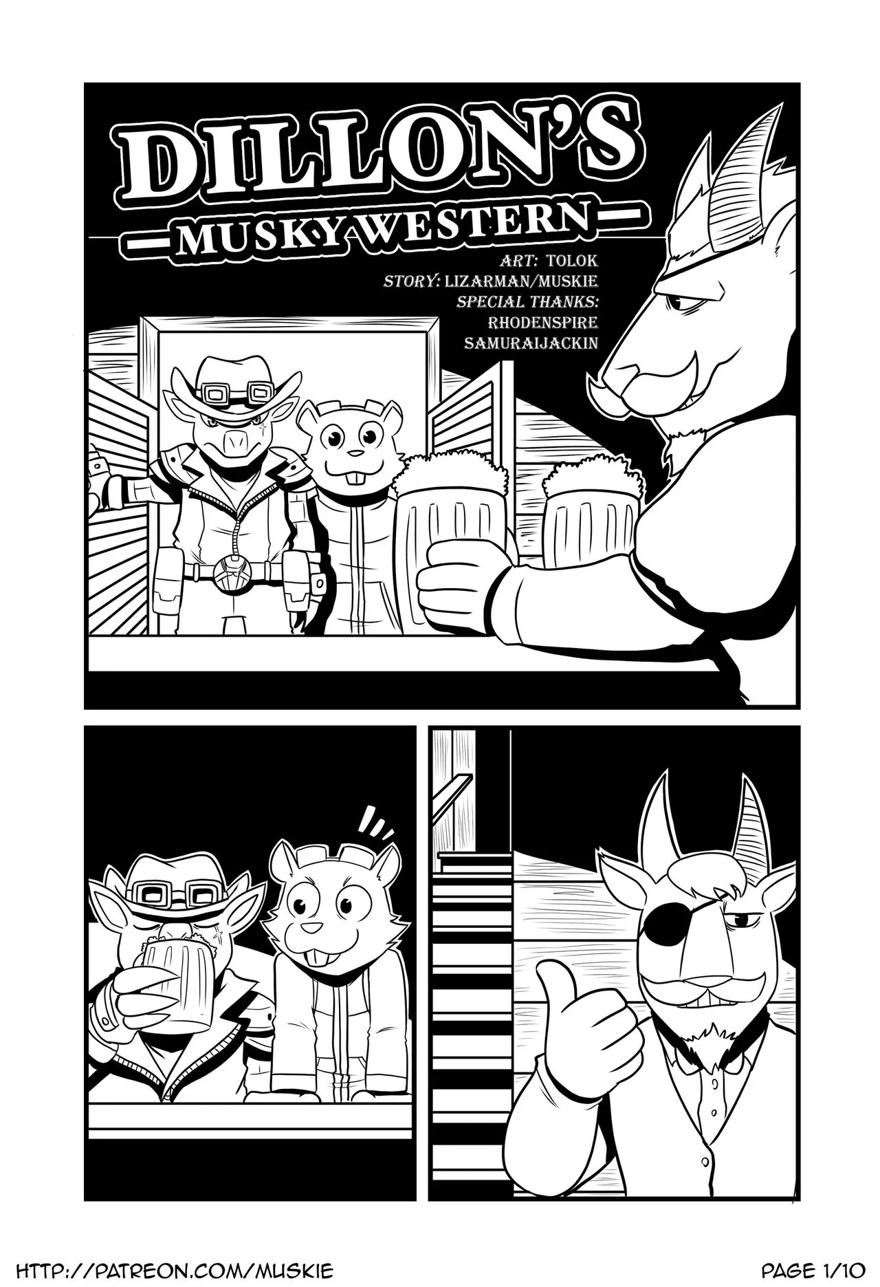 Dillon's Musky Western porno comics Cover