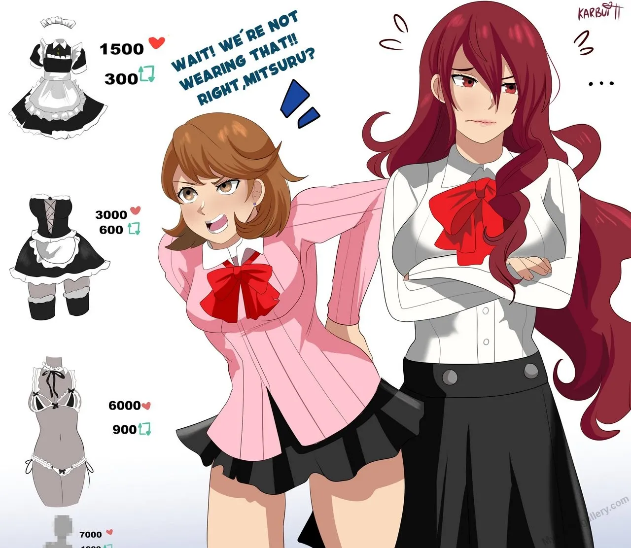Maid Yukari And Mitsuru Strip Game porno comics Cover