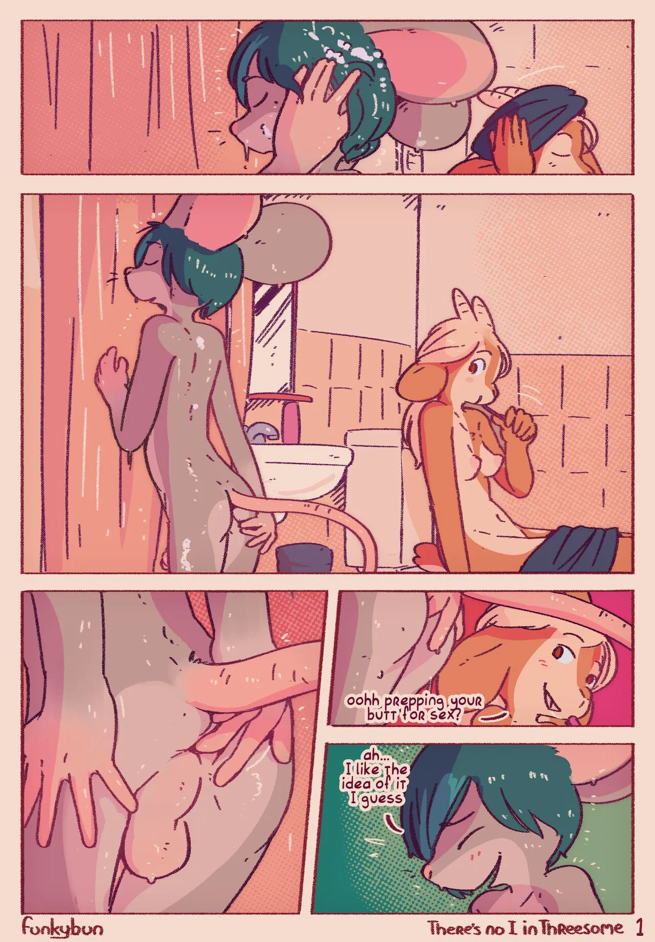 There's No I In Threesome porno comics