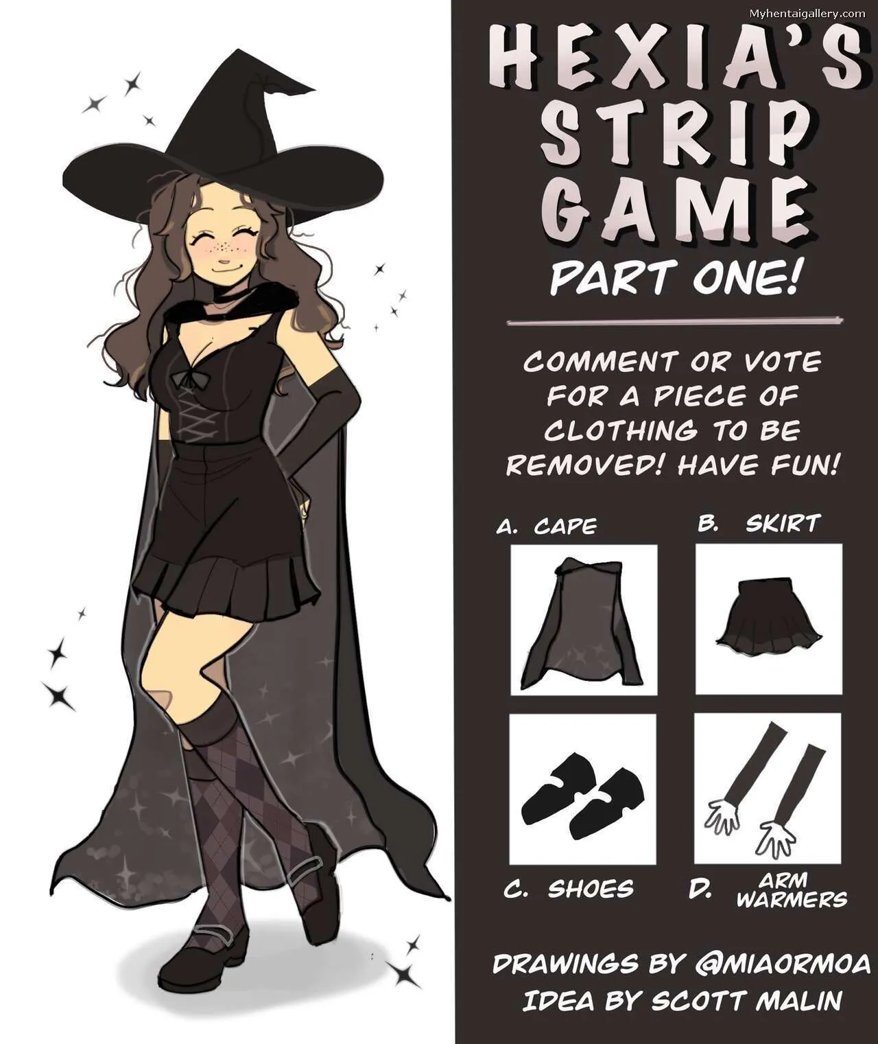 Hexia's Strip Game porno comics Cover