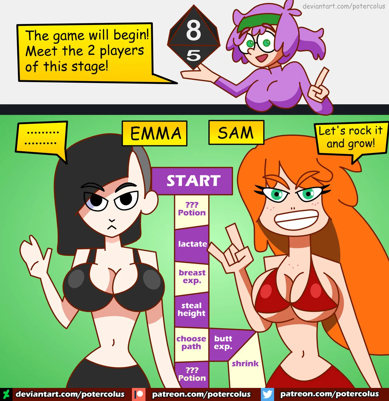 Size Potions Game porno comics