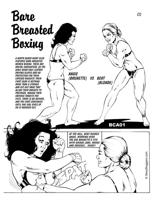 Bare Breasted Boxing porno comics Cover
