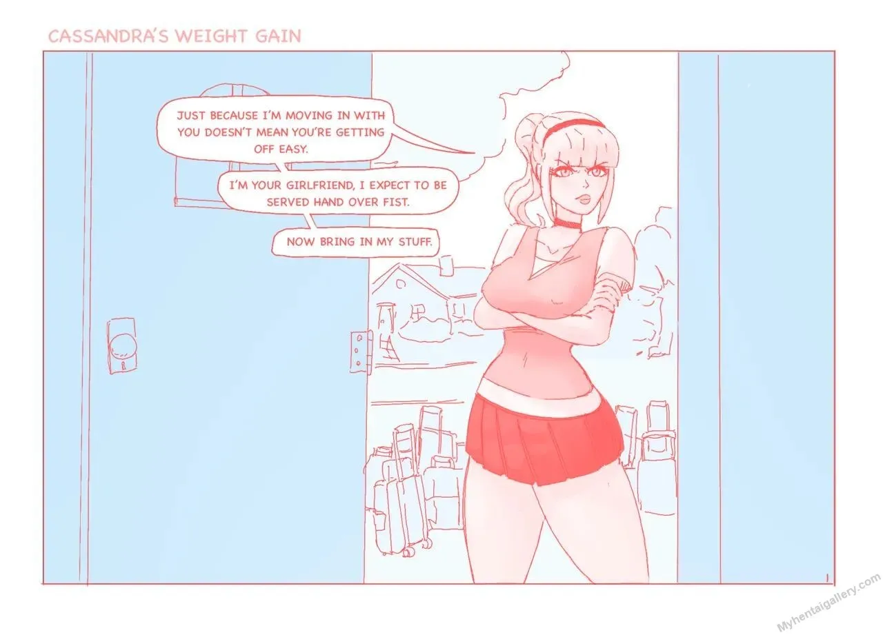 Cassandra's Weight Gain porno comics Cover