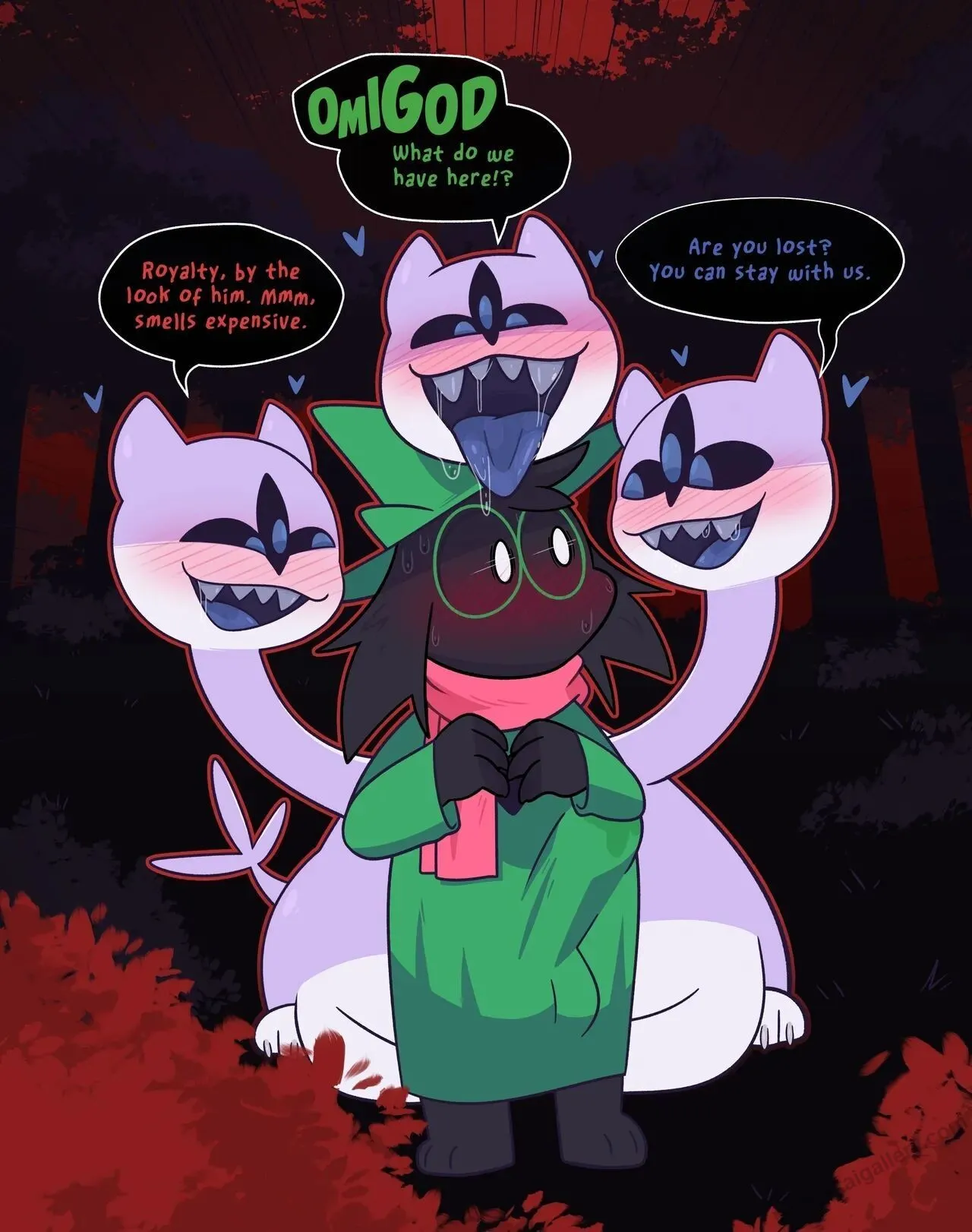 Ralsei x Clover porno comics