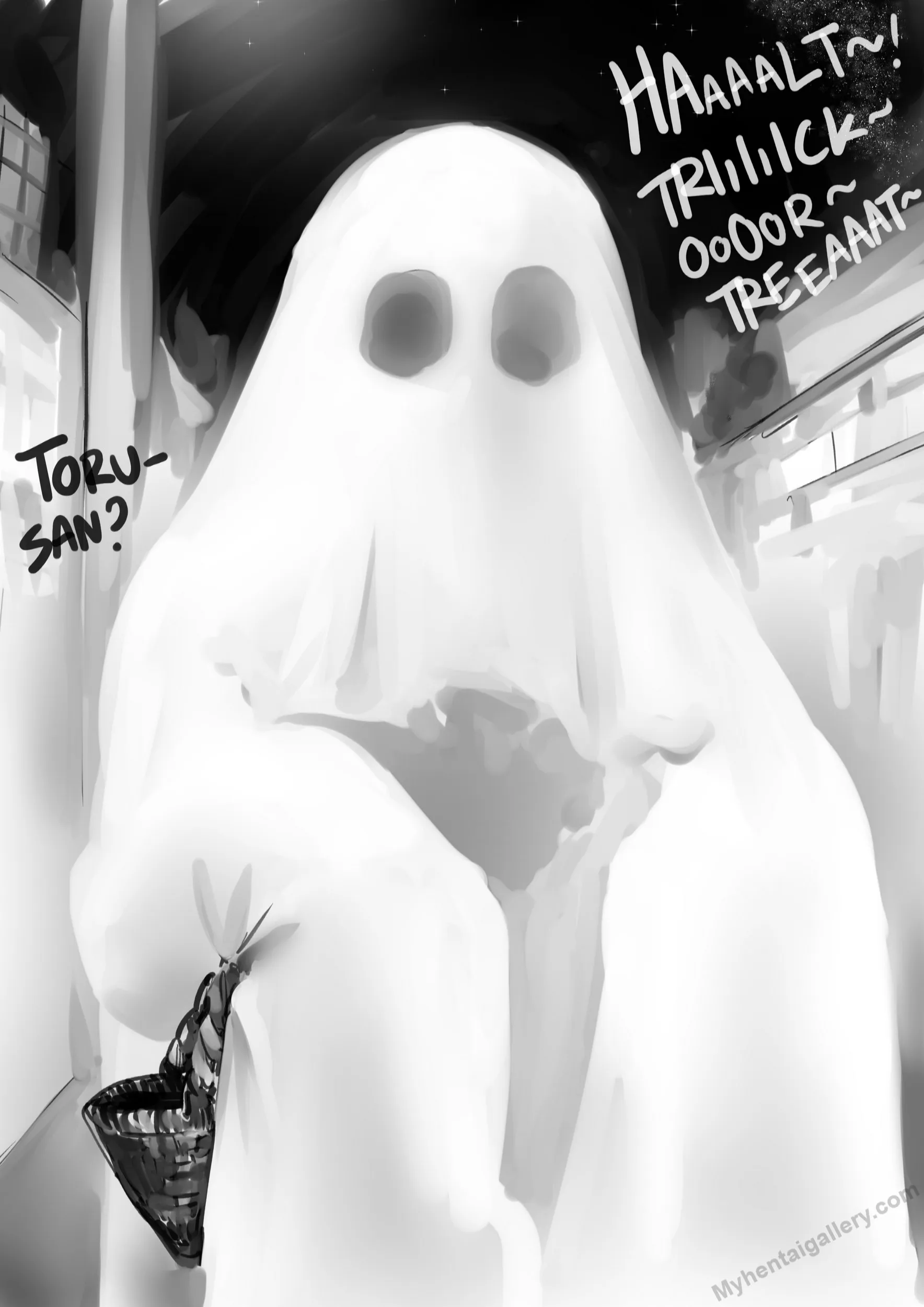 The Mischievous Ghost porno comics Cover