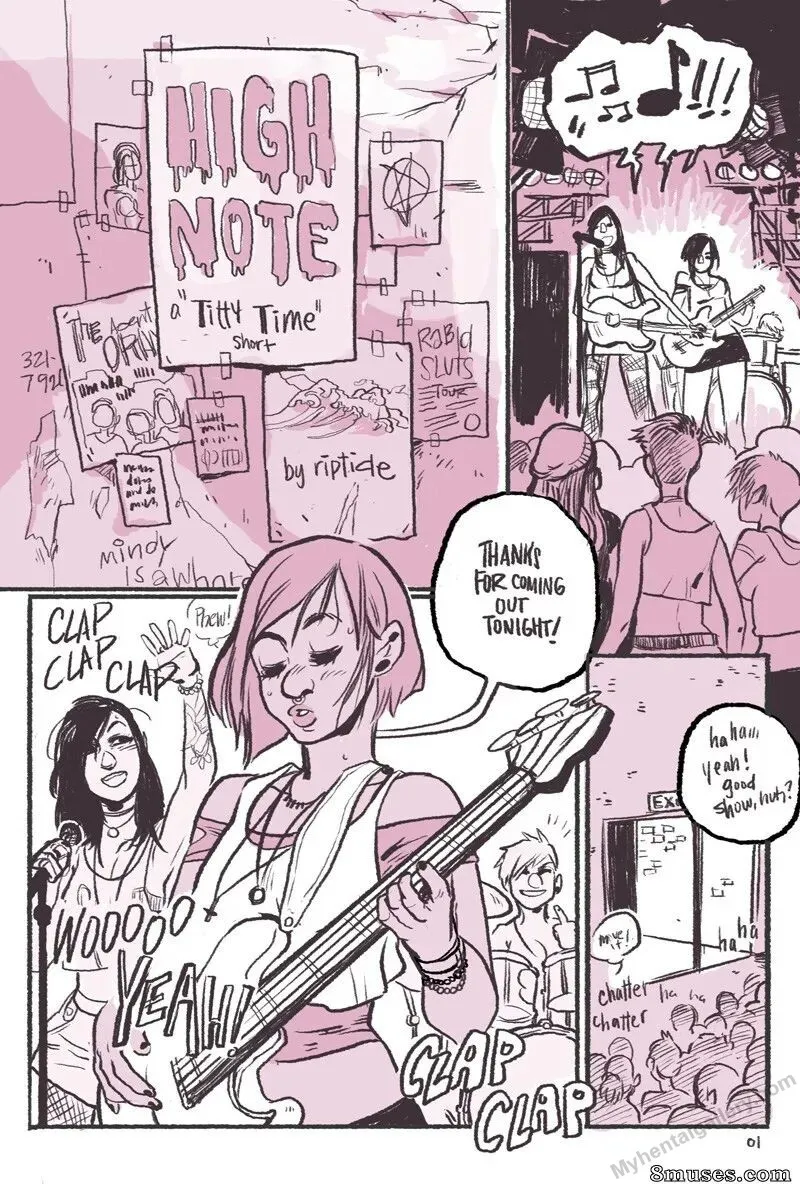 High Note - A Titty Time Short porno comics Cover