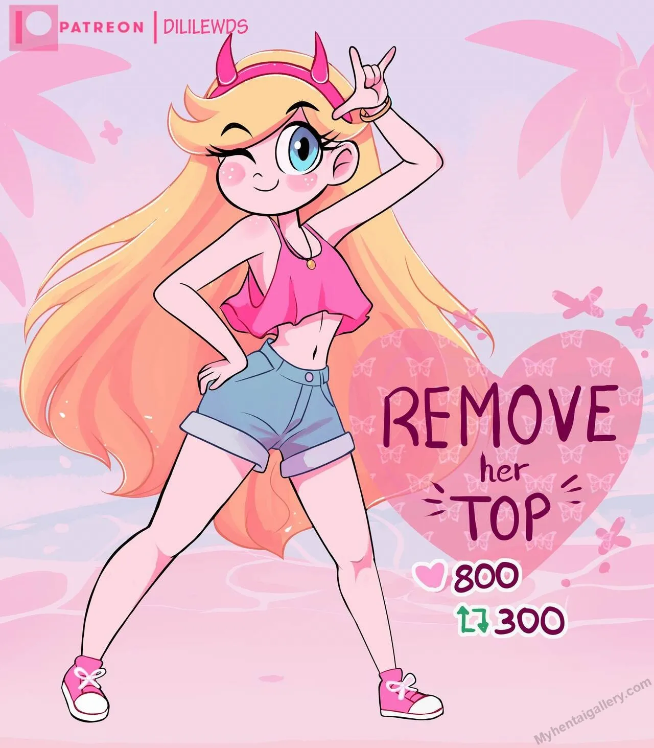 Star Butterfly's Strip Game! porno comics Cover