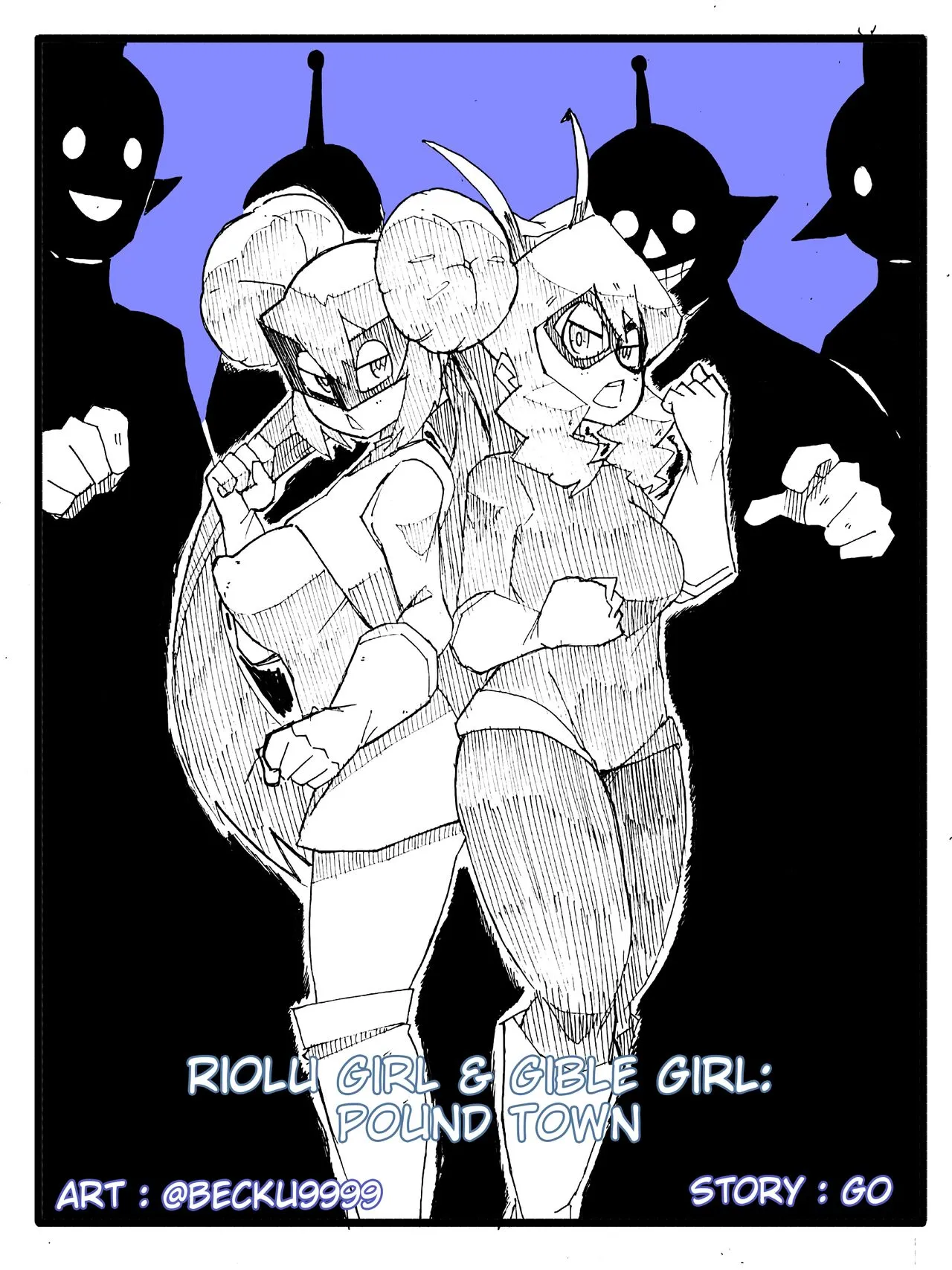 Riolu Girl & Gible Girl - Pound Town porno comics