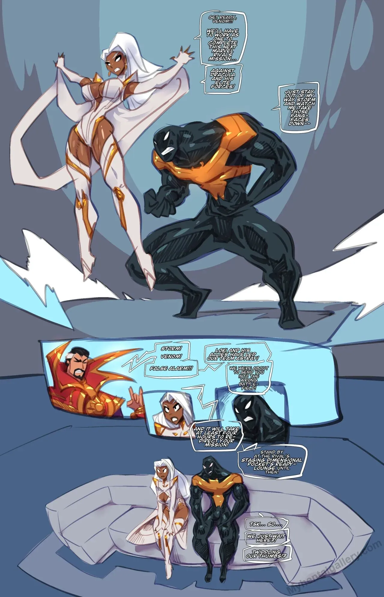 Booty Doc Goof-Off - Storm x Pure Venom porno comics Cover