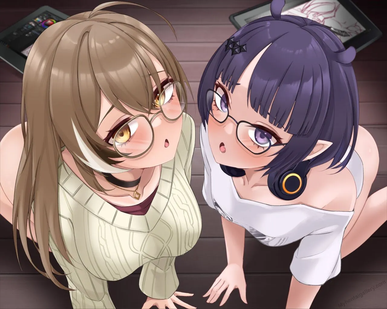 Drawing Session With Mumei And Ina porno comics
