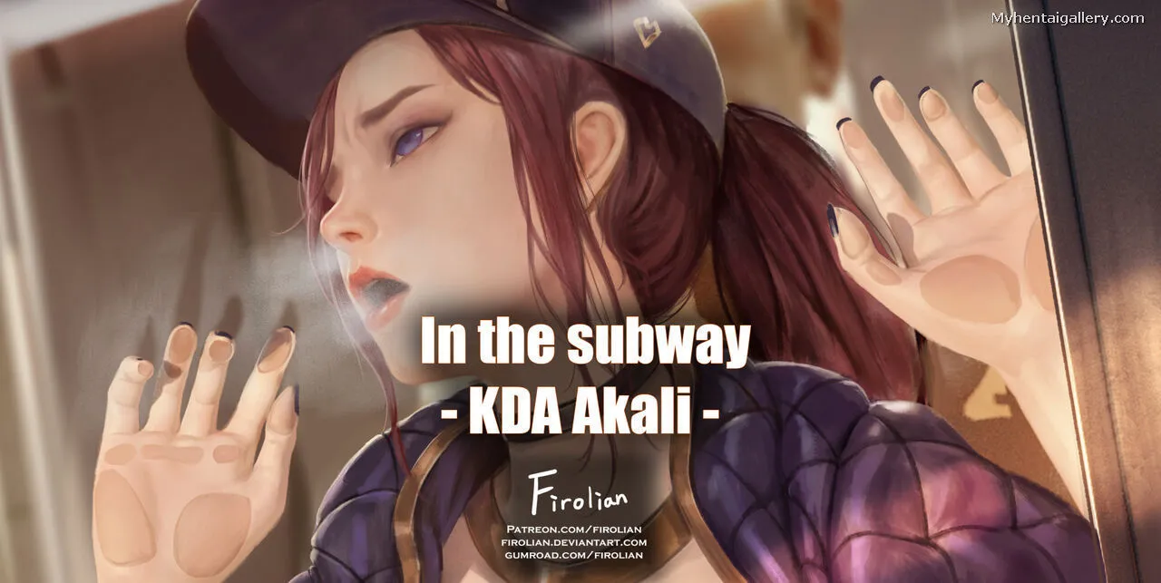 In The Subway - KDA Akali porno comics Cover