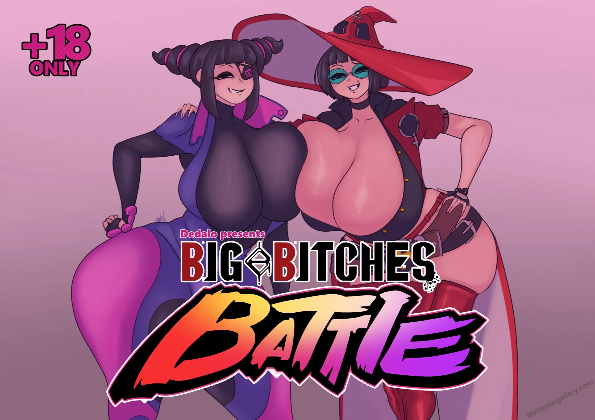Big Bitches Battle porno comics Cover