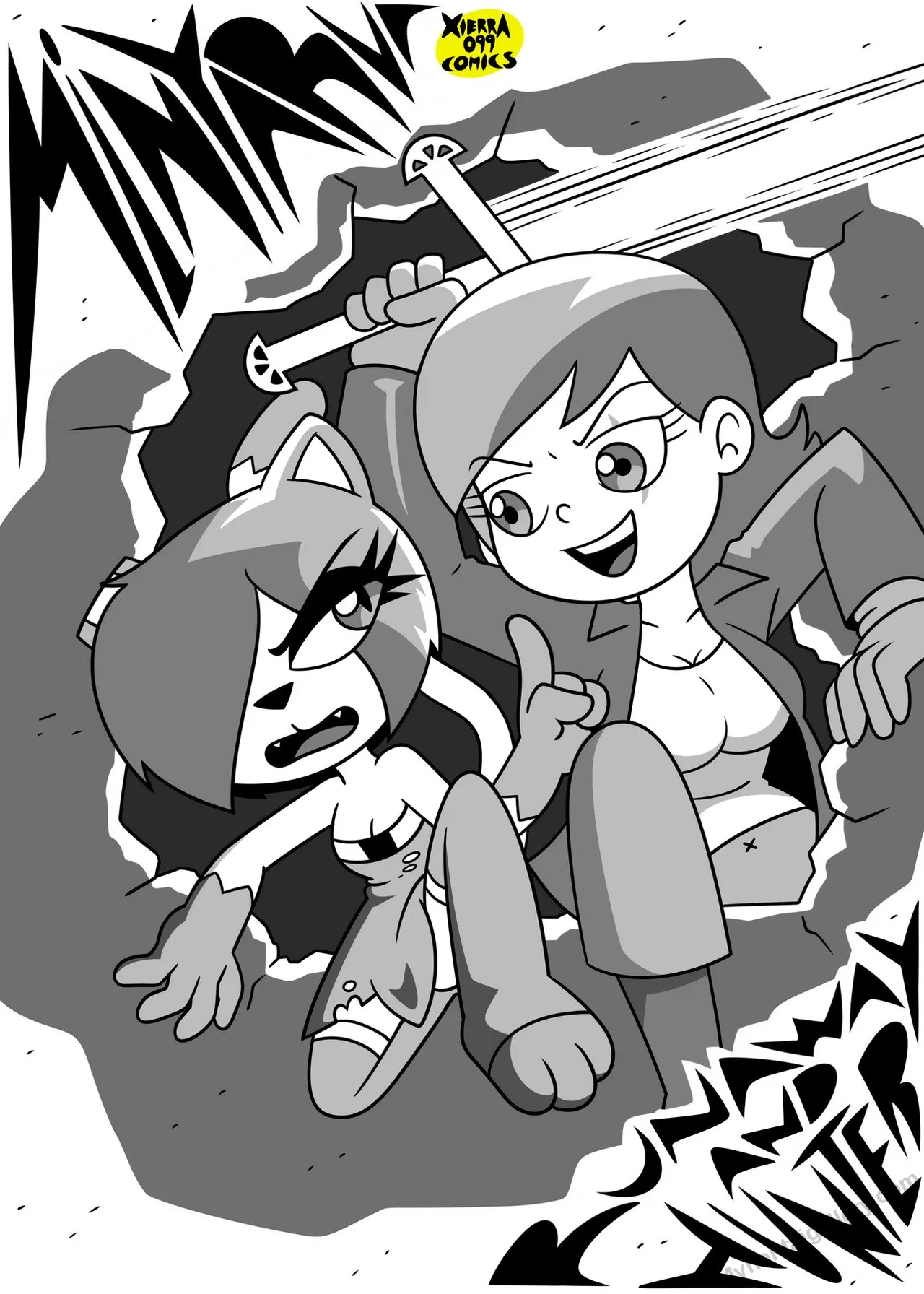 Minyarva - Runaway And Hunter porno comics Cover