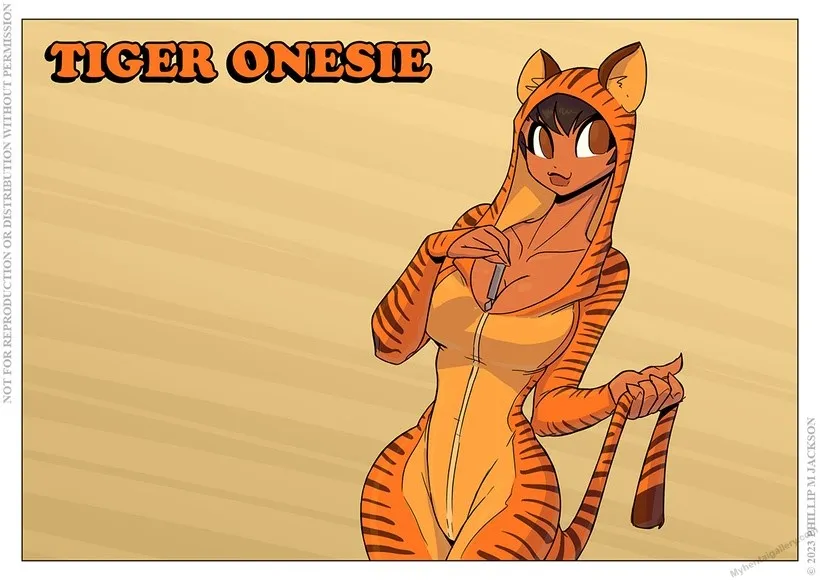 Tiger Onesie porno comics Cover