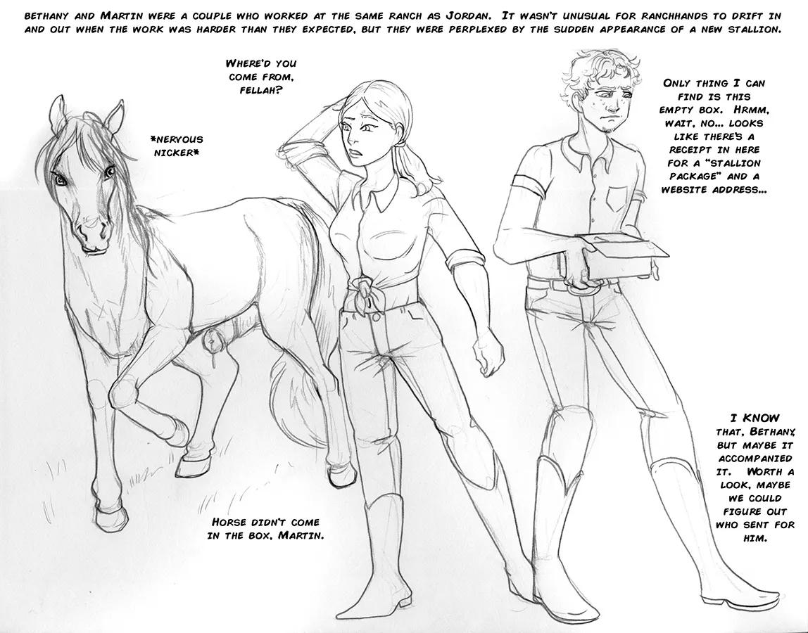 Stallion And Mare Packages porno comics Cover