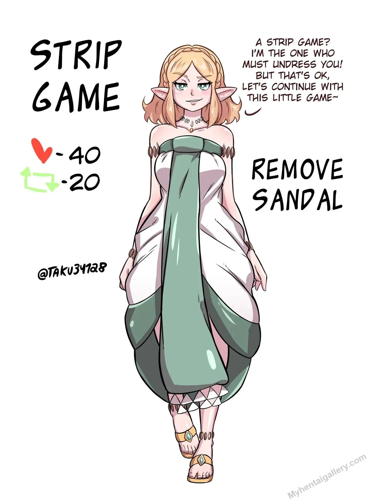 Zelda's Strip Game porno comics Cover