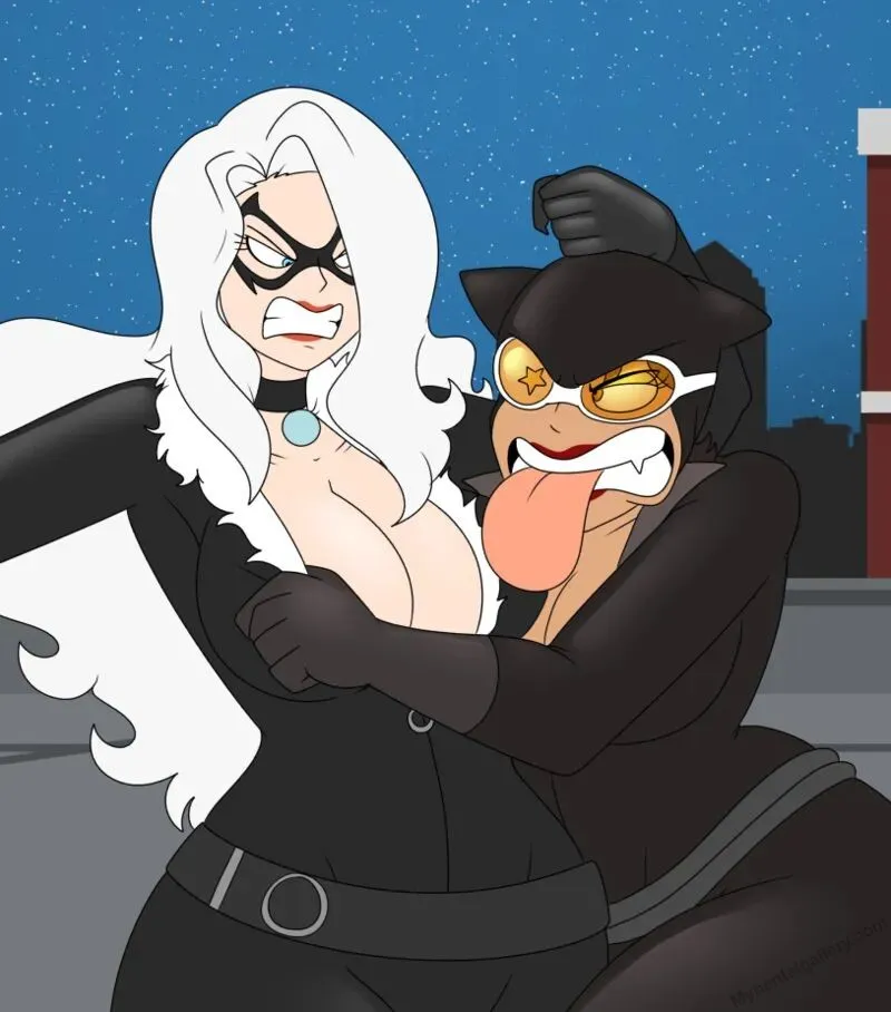 Black Cat Vs Catwoman porno comics Cover