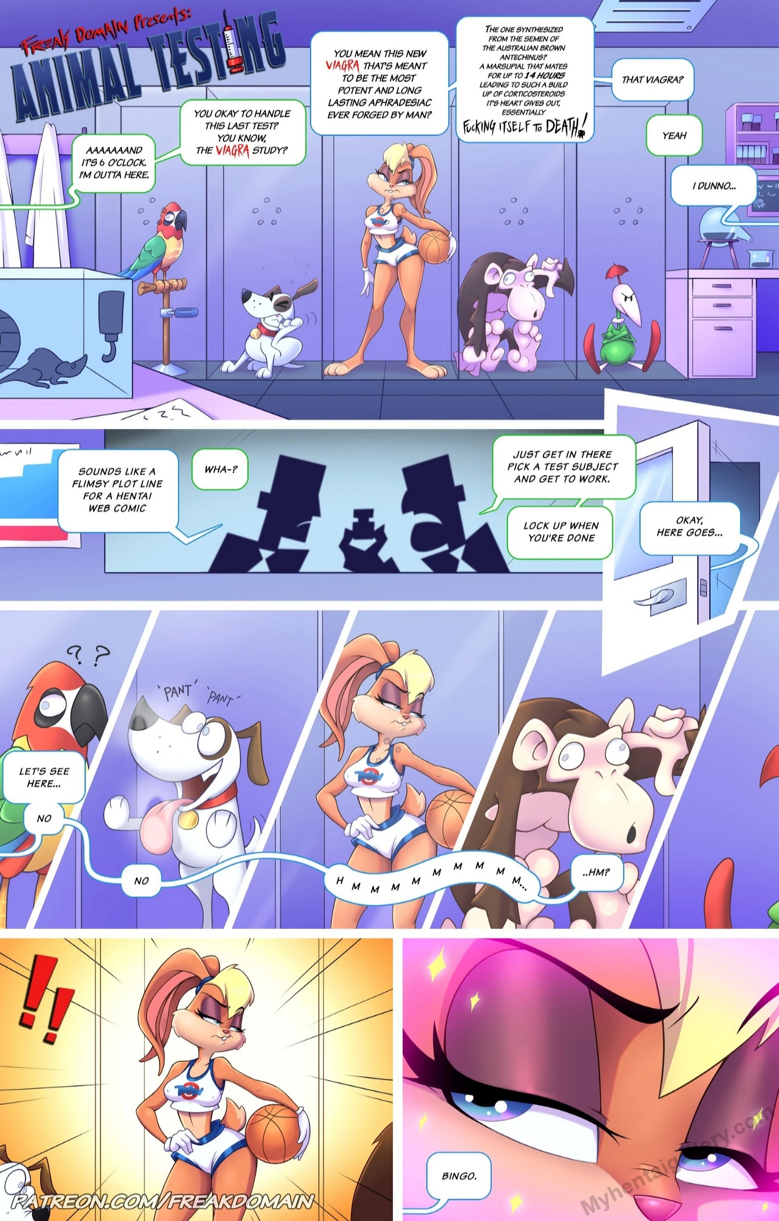 Animal Testing porno comics
