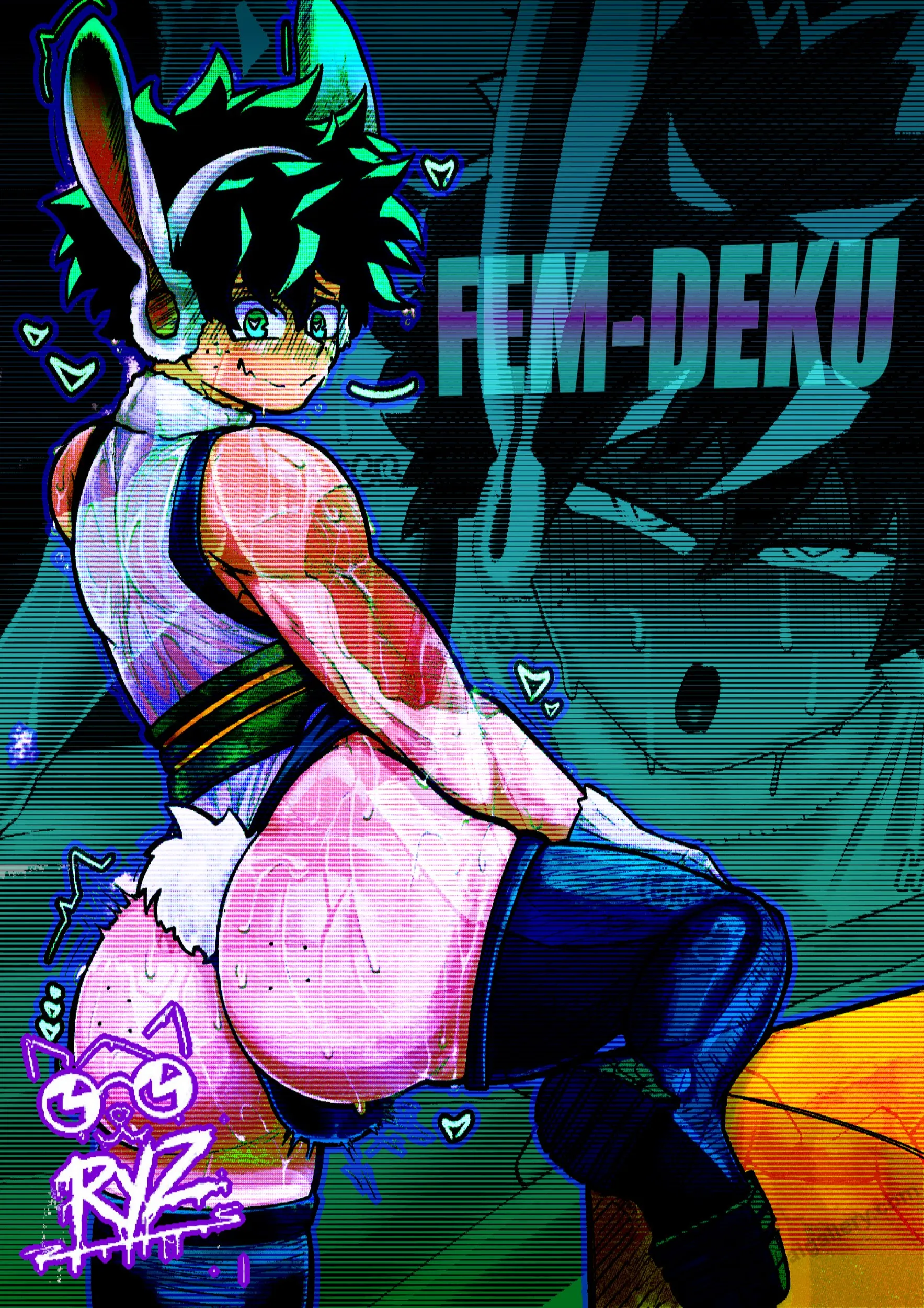 Fem-Deku porno comics Cover