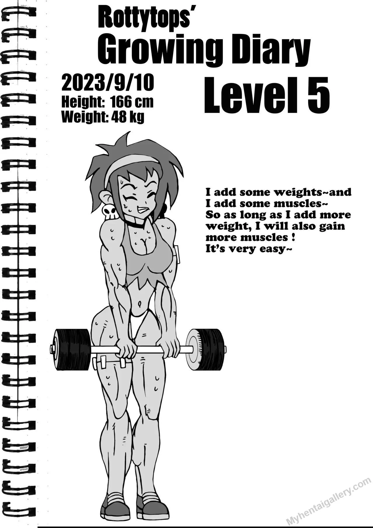 Rottytops's Growth Diary porno comics Cover