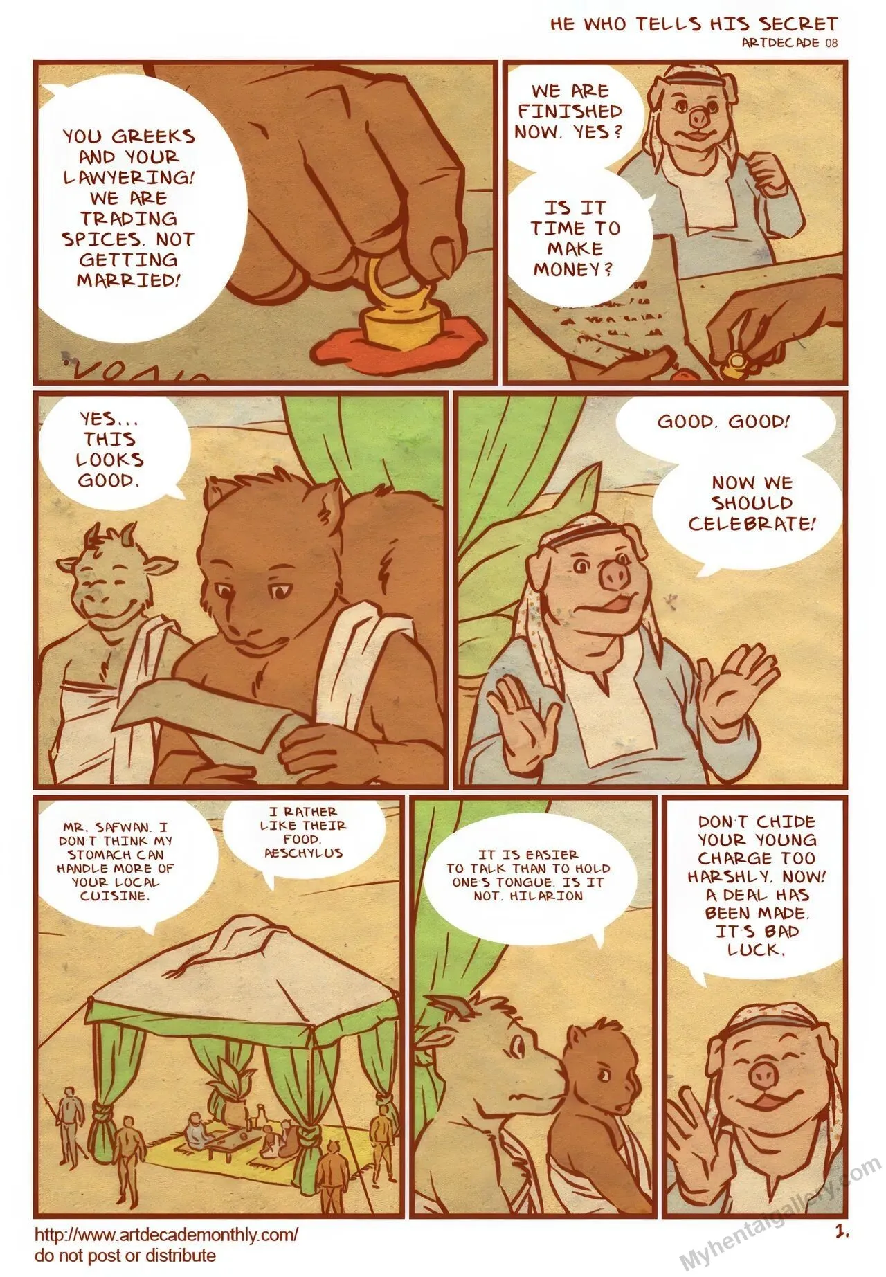 He Who Tells His Secret porno comics Cover