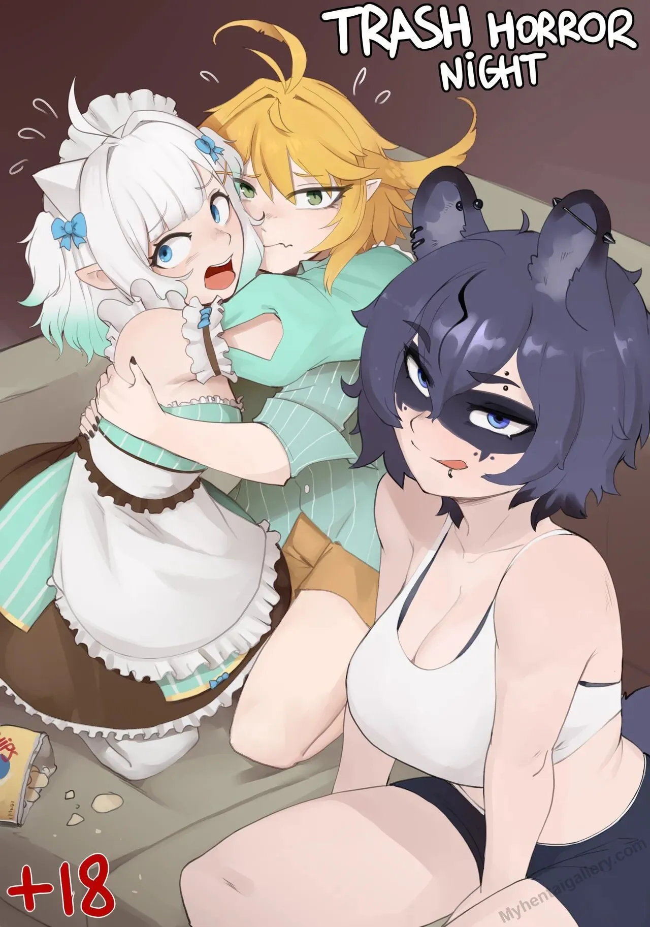 Trash Horror Night porno comics Cover