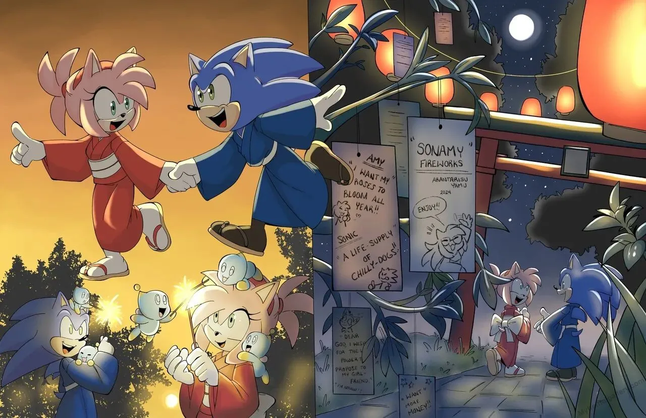 Sonamy Fireworks porno comics Cover