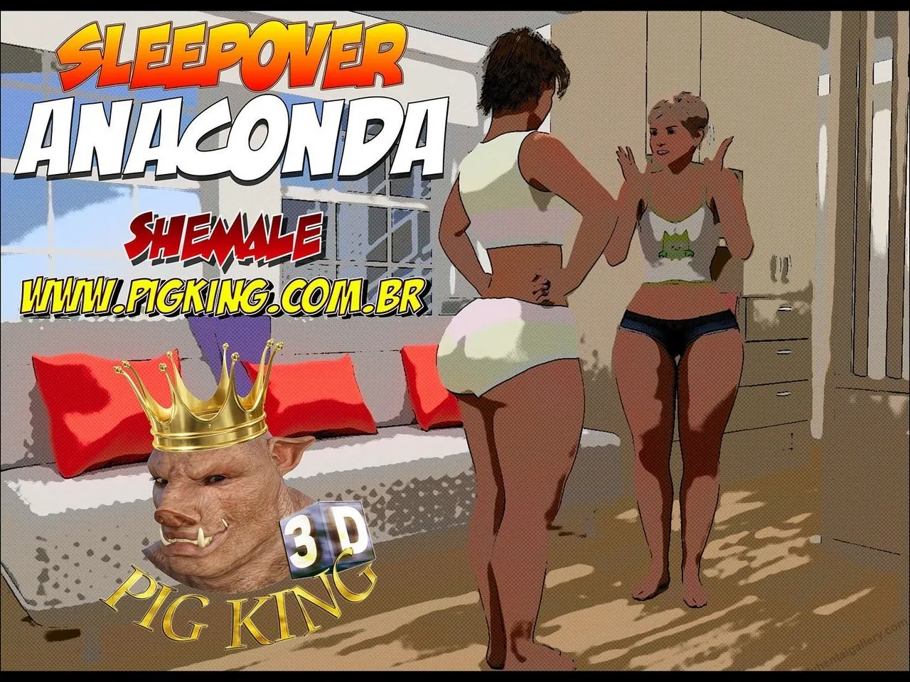 Sleepover Anaconda porno comics Cover