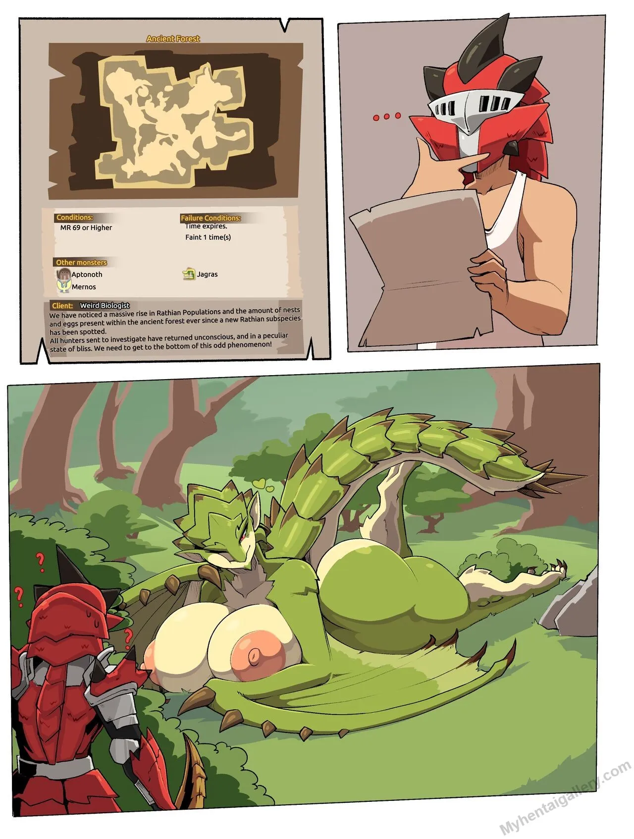 Slaying A Rathian porno comics
