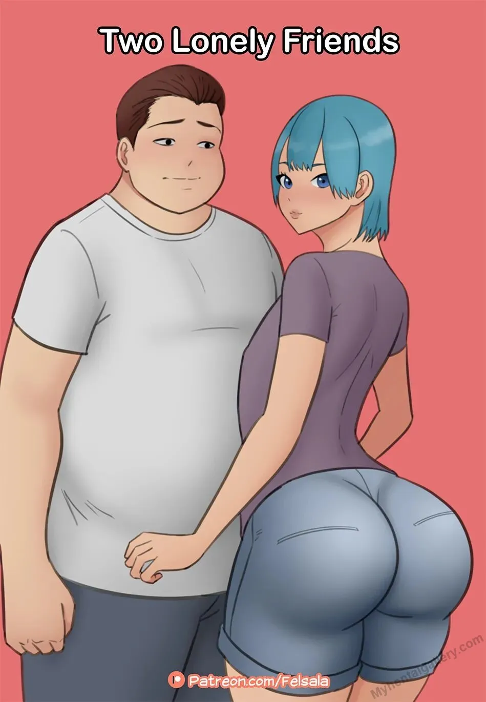 Two Lonely Friends porno comics Cover