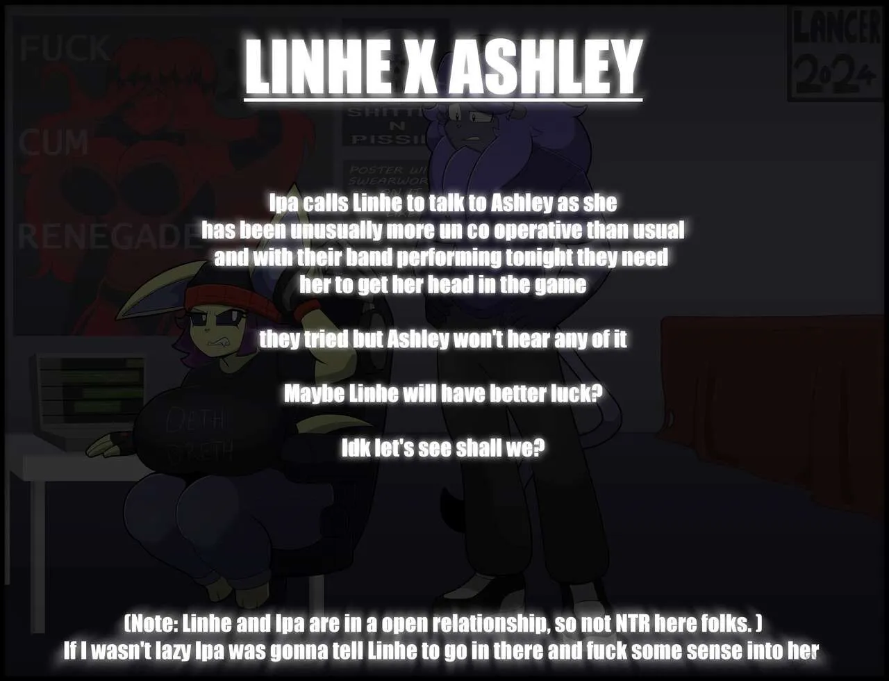 Linhe x Ashley - Working Things Out porno comics Cover