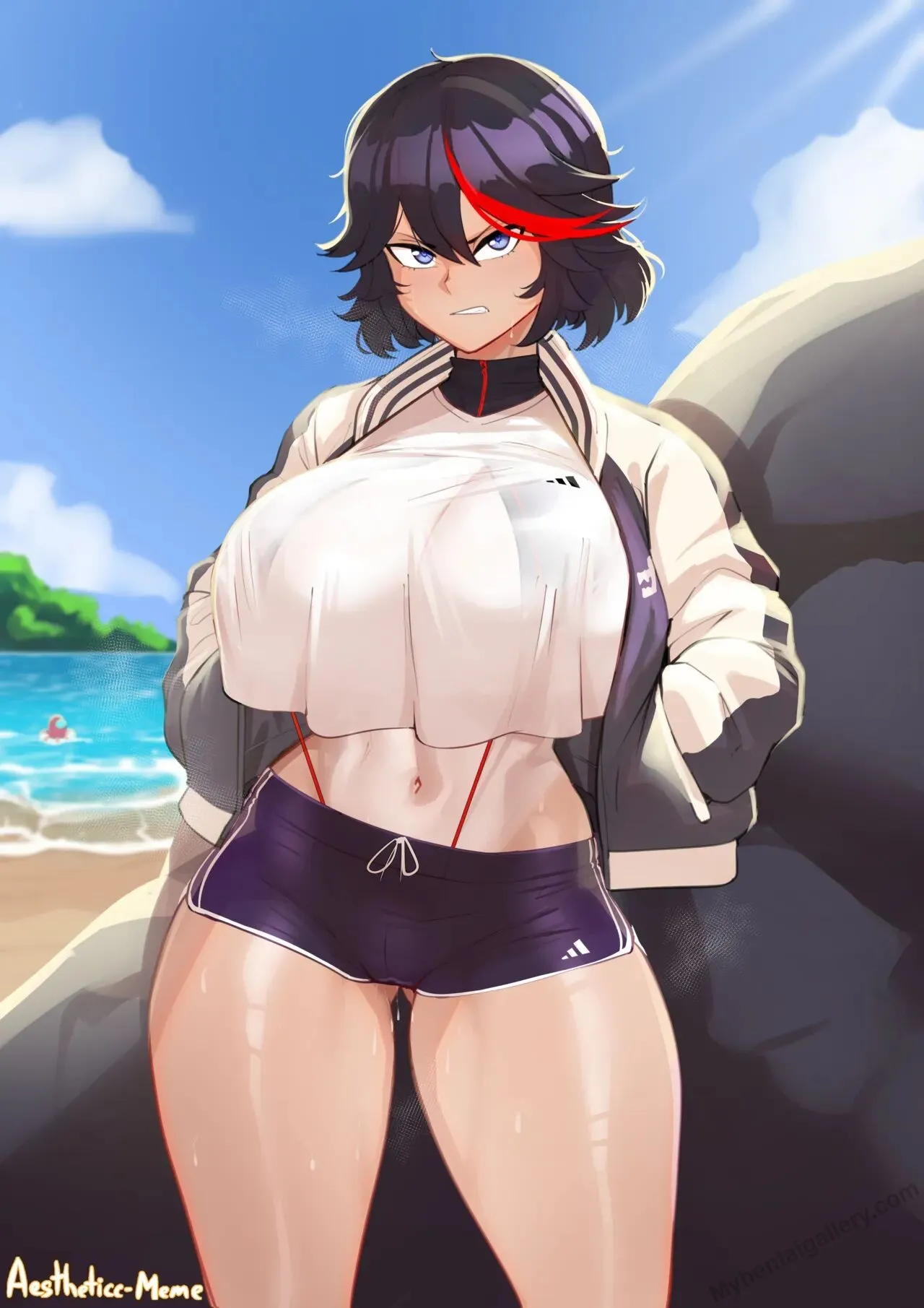 Ryuko At The Beach porno comics Cover