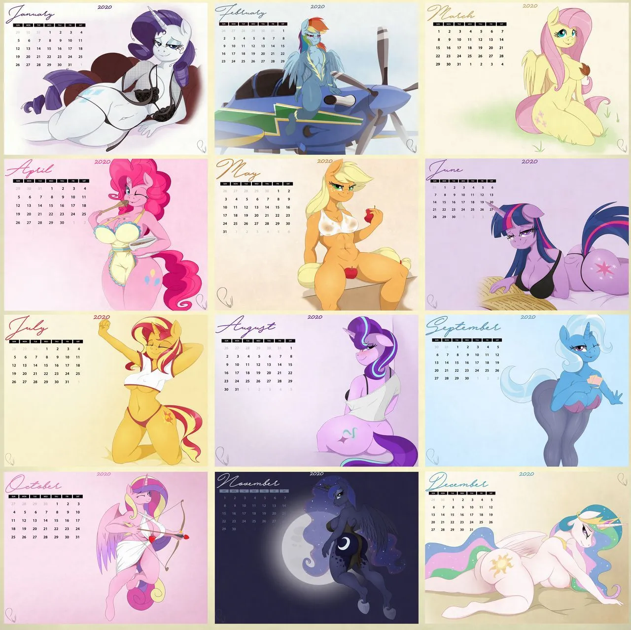 Phyll's 2020 Anthro Calendar porno comics Cover