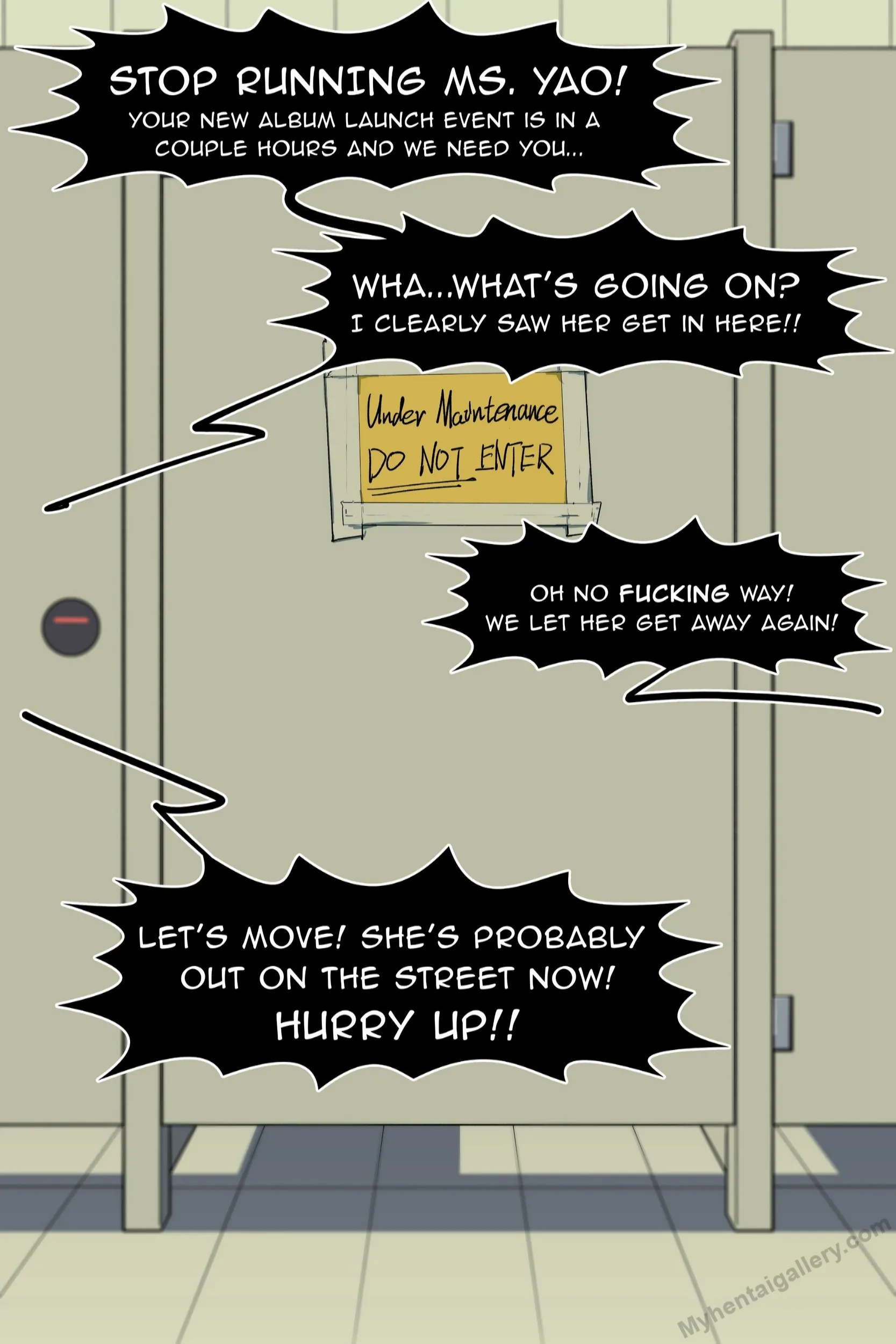 Astra Yao Went Into The Men's Room! porno comics