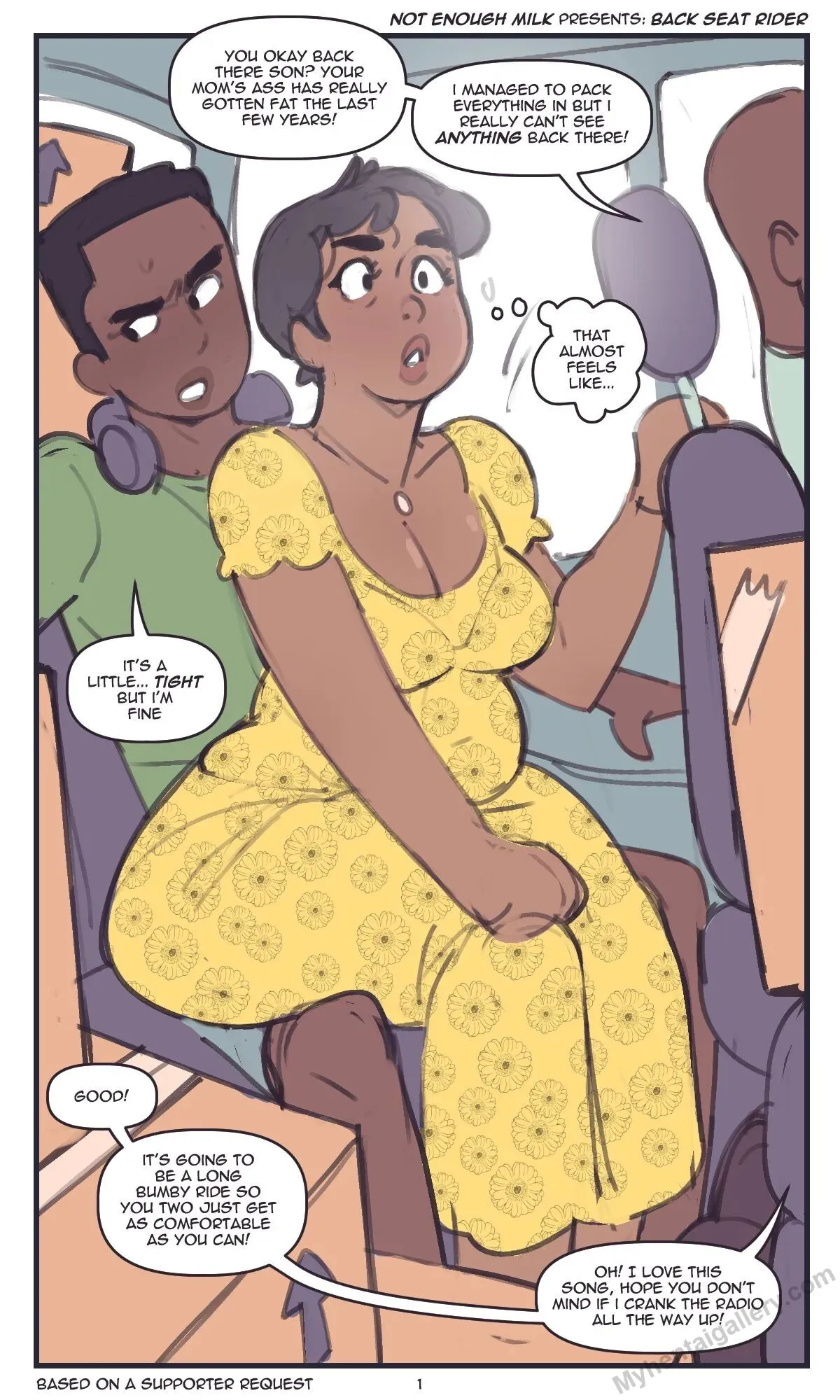 Backseat Rider porno comics Cover